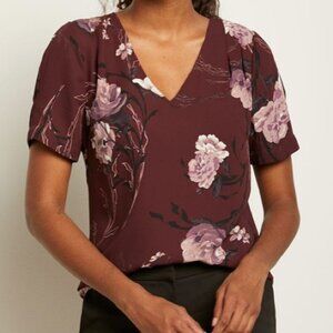 Floral Mixed Media Top